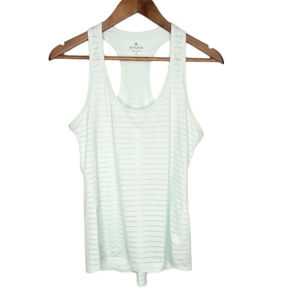 Athleta Chi Athletic Tank Top Striped Blue Green Size Small - Picture 1 of 9